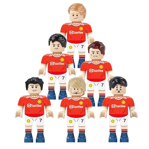 Habarri - Mini Figuren - Fußballmannschaft - 6er Set - Geschenk für Kinder, Fußball Fans - Kompatibel mit bekannten Klemmbausteinen - England Fußballmannschaft Habarri - Mini Figuren - Fußballmannschaft - 6er Set - Geschenk für Kinder, Fußball Fans - Kompatibel mit bekannten Klemmbausteinen - England Fußballmannschaft von Habarri