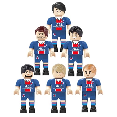 Habarri - Mini Figuren - Fußballmannschaft - 6er Set - Geschenk für Kinder, Fußball Fans - Kompatibel mit bekannten Klemmbausteinen - Frankreich Fußballmannschaft Habarri - Mini Figuren - Fußballmannschaft - 6er Set - Geschenk für Kinder, Fußball Fans - Kompatibel mit bekannten Klemmbausteinen - Frankreich Fußballmannschaft von Habarri