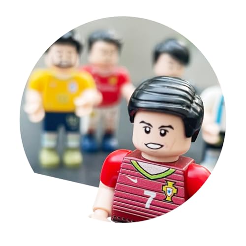 Habarri - Mini Figuren - Fußballmannschaft - 6er Set - Geschenk für Kinder, Fußball Fans - Kompatibel mit bekannten Klemmbausteinen - Portugal Fußballmannschaft Habarri - Mini Figuren - Fußballmannschaft - 6er Set - Geschenk für Kinder, Fußball Fans - Kompatibel mit bekannten Klemmbausteinen - Portugal Fußballmannschaft von Habarri