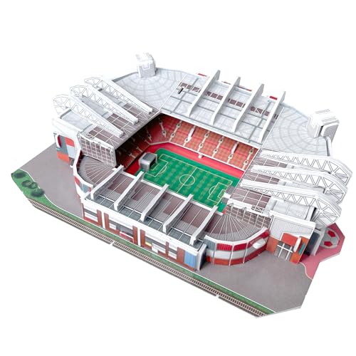 Habarri Mini Old Trafford Stadium Puzzle 3D - 3D Puzzle-Stadion - Kleines 3D Fußballstadion für Kinder und Erwachsene - Mini Fußballstadion Modell - Modellbau - 46 Elemente von Habarri