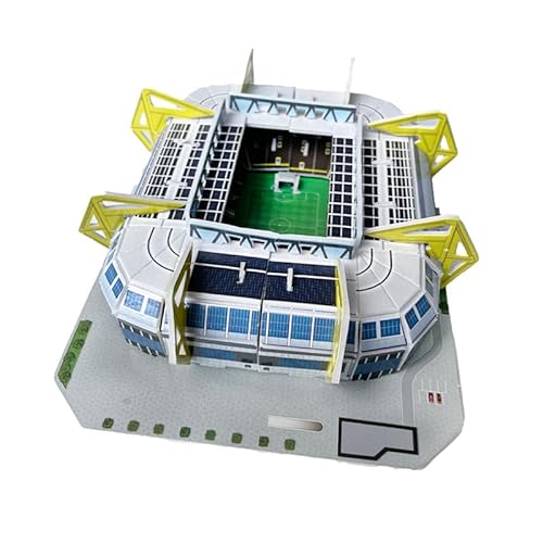 Habarri Mini Signal Iduna Park Stadium Puzzle 3D - 3D Puzzle-Stadion - Kleines 3D Fußballstadion für Kinder und Erwachsene - Mini Fußballstadion Modell - Modellbau - 35 Elemente von Habarri