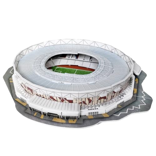 Habarri Mini Stadium Puzzle 3D - 3D Puzzle-Stadion - Kleines 3D Fußballstadion für Kinder und Erwachsene - Mini Fußballstadion Modell - Modellbau (London 27) von Habarri