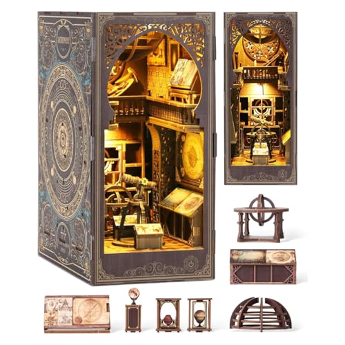 Habarri Miniatur Haus DIY Bücherecke Holz 3D Puzzle Set (Astronomie-Portal) von Habarri