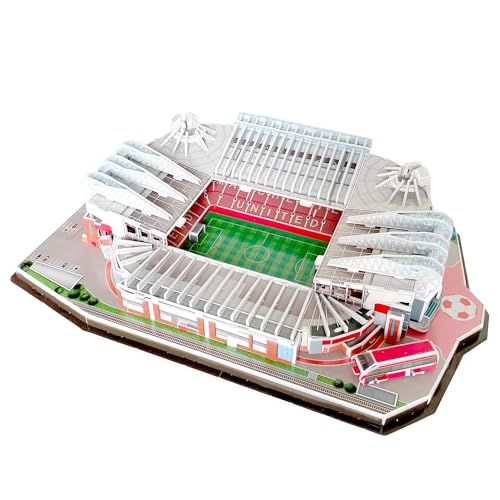 Habarri Old Trafford Stadion Puzzle 3D - 3D Puzzle-Stadion - 3D Fußballstadion für Kinder und Erwachsene - Modell eines Fußballstadions - Modellbau - 138 Elemente von Habarri