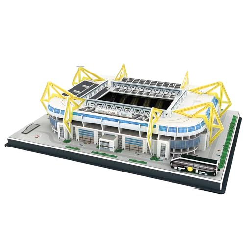 Habarri Signal Iduna Park Stadion Puzzle 3D - 3D Puzzle-Stadion - 3D Fußballstadion für Kinder und Erwachsene - Modell eines Fußballstadions - Modellbau - 118 Elemente von Habarri