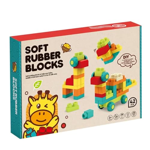 Habarri Soft Blocks - Weiche Bauklötze für Kinder - Große Gummi Bausteine - Softbausteine ab 3 Jahren - Pastellfarben, Kunststoff Geruchsneutral - 42 Stück Habarri Soft Blocks - Weiche Bauklötze für Kinder - Große Gummi Bausteine - Softbausteine ab 3 Jahren - Pastellfarben, Kunststoff Geruchsneutral - 42 Stück von Habarri