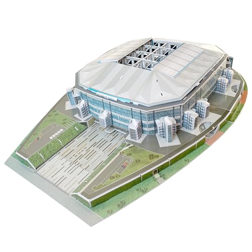 Habarri Veltins Arena Stadion Puzzle 3D - 3D Puzzle-Stadion - 3D Fußballstadion für Kinder und Erwachsene - Modell eines Fußballstadions - Modellbau - 147 Elemente von Habarri