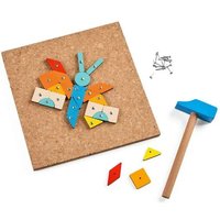 HABA 2013791001 - Hammer-Nagelspiel Geo-Formen, 60-teilig, Lernspiel von HABA