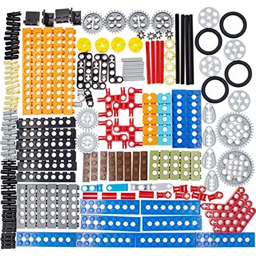 Habow 184pcs Technic-Parts Technic-Gears Axle-Pin-Connector Kompatibel mit Mainstream-Marke Technic, Technic Brick mit Loch Liftarm Technic Räder Plate Technic Cam Technic Bush. MOC-Ersatzstück. von Habow