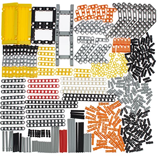 Habow 420pcs Technic-Parts -Pin-Connector Kompatibel mit Mainstream-Marken Technic, Technic-Beam Frame Plate Liftarm Wheels Reifen etc. MOC Ersatzteile für Spielzeugbausets von Habow
