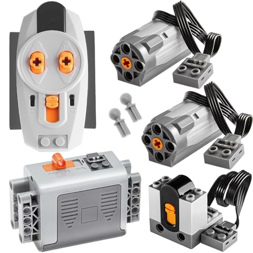 Habow 5 in 1 Power-Functions Motor-Set Kompatibel mit Markenbausteinen-Motor STEM Bausteinspielzeug für MOC Technic-Teile. von Habow