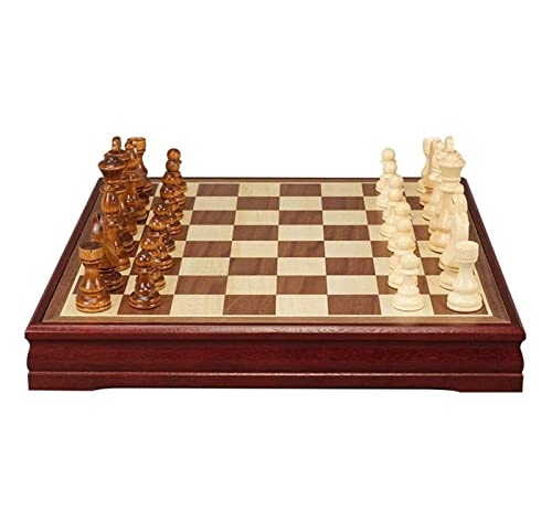 Schachspiel Schach Schachbrettspiel, Schachspiel Aus Holz Mit 32 Schachfiguren Aus Birke, Handgefertigte Stücke Schachbrett Reiseschach (Size : 30 * 30cm) von Habrur