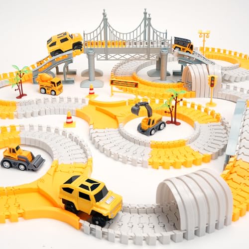 329 Stück Rennbahn-Set für Kleinkinder, Auto-Spielzeug, Flexible Autospuren mit 6 Autos, Geschenke für Kinder 3 4 5 6 Jahre alt Jungen Mädchen 329 Stück Rennbahn-Set für Kleinkinder, Auto-Spielzeug, Flexible Autospuren mit 6 Autos, Geschenke für Kinder 3 4 5 6 Jahre alt Jungen Mädchen von Habuddy