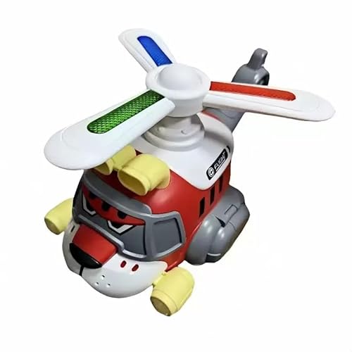 Habuddy Hubschrauber-Spielzeug für 3 4 5 6 7 8 Jahre alte Jungen und Mädchen, 360° drehbares Musikflugzeug mit blinkenden Lichtern und Musik, elektrisches Flugzeug-Spielzeug, Geburtstagsgesc von Habuddy