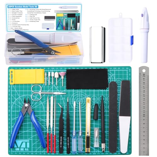 Habwea 26 STÜCKE Modellbau Werkzeug Set, Gundam Modellbausatz Modellbauwerkzeuge für Architektur Modellbau Gunpla , Gebäude,Auto, Flugzeuge ,Hobby Reparatur und Befestigung Habwea 26 STÜCKE Modellbau Werkzeug Set, Gundam Modellbausatz Modellbauwerkzeuge für Architektur Modellbau Gunpla , Gebäude,Auto, Flugzeuge ,Hobby Reparatur und Befestigung von Habwea