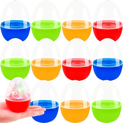 Haconba 28 Stück 8,9 cm große befüllbare Ostereier, bunt, gespleißt, durchsichtig, Kunststoff, leer, große Ostereier für Ostern, Party, Zubehör, Eiersuche, Spielkorbfüller, 4 Farben Haconba 28 Stück 8,9 cm große befüllbare Ostereier, bunt, gespleißt, durchsichtig, Kunststoff, leer, große Ostereier für Ostern, Party, Zubehör, Eiersuche, Spielkorbfüller, 4 Farben von Haconba