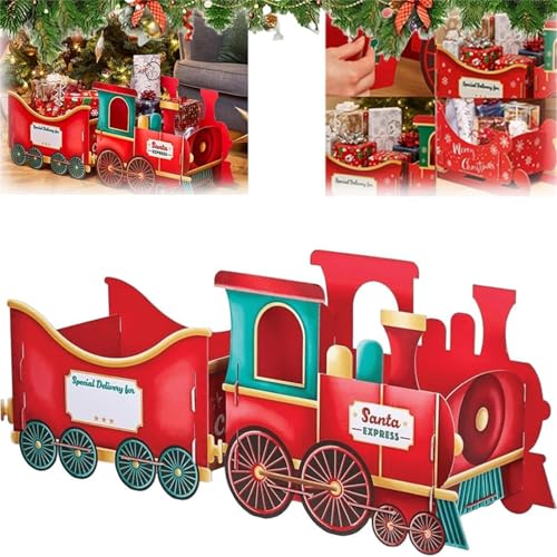 Weihnachtszug – Weihnachtsstimmung mit Stil, Weihnachtszug-Geschenkbox, Weihnachtszug im Lebkuchenstil, DIY-Sets für personalisierte Weihnachtsdekorationen für die ganze Familie (A) von Hadghdf