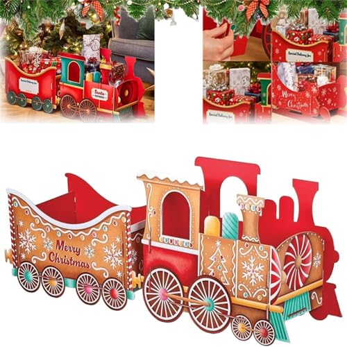 Weihnachtszug – Weihnachtsstimmung mit Stil, Weihnachtszug-Geschenkbox, Weihnachtszug im Lebkuchenstil, DIY-Sets für personalisierte Weihnachtsdekorationen für die ganze Familie (B) von Hadghdf