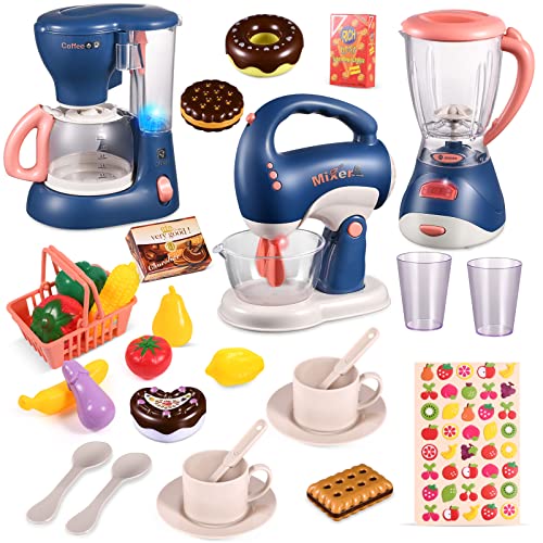 Küchengeräte Kinder Kinderküche Zubehör Spielzeug Set mit Kaffeemaschine, Mixer, Rührgerät,Spielzeug Rollenspiele Geschenke für Mädchen Jungen Küchengeräte Kinder Kinderküche Zubehör Spielzeug Set mit Kaffeemaschine, Mixer, Rührgerät,Spielzeug Rollenspiele Geschenke für Mädchen Jungen von Hadooqn