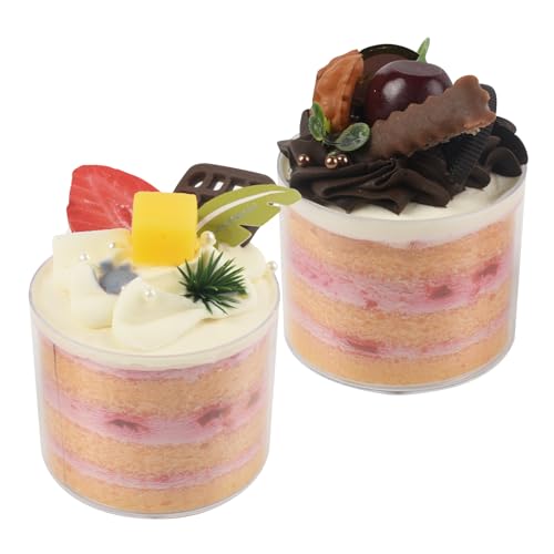 Hagao Künstliche Obst-Cupcake-Simulation, Streuen, künstliche Lebensmittel, Kuchen, gemischtes Modell, Küchendekoration, 2 Stück Hagao Künstliche Obst-Cupcake-Simulation, Streuen, künstliche Lebensmittel, Kuchen, gemischtes Modell, Küchendekoration, 2 Stück von Hagao