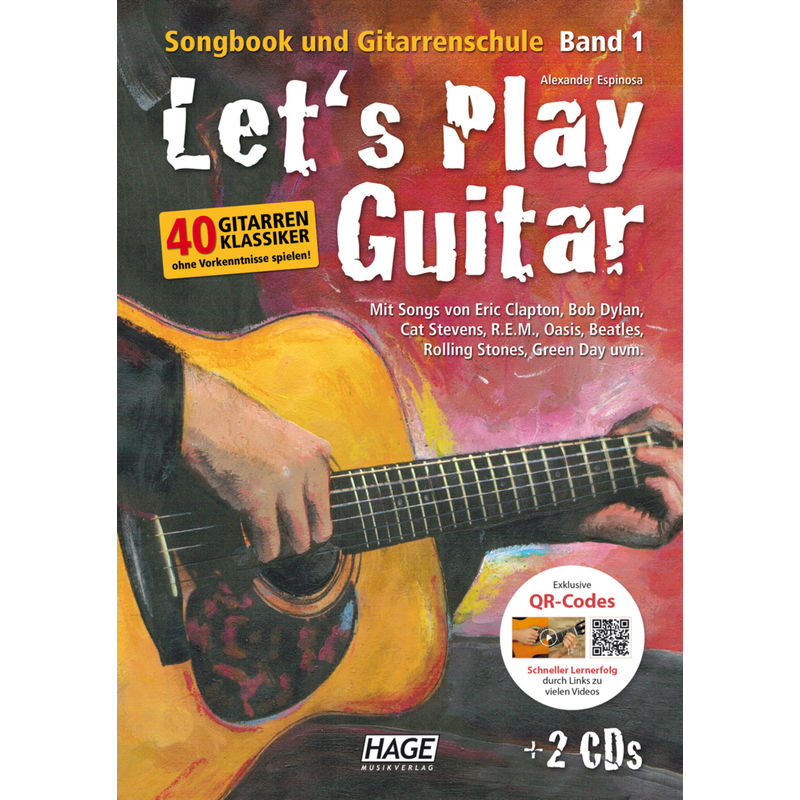 Let's Play Guitar - Band 1 mit 2 CDs und QR-Codes von Hage Musikverlag