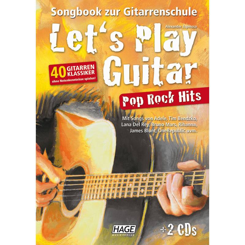Let's Play Guitar Pop Rock Hits, m. 2 Audio-CDs von Hage Musikverlag