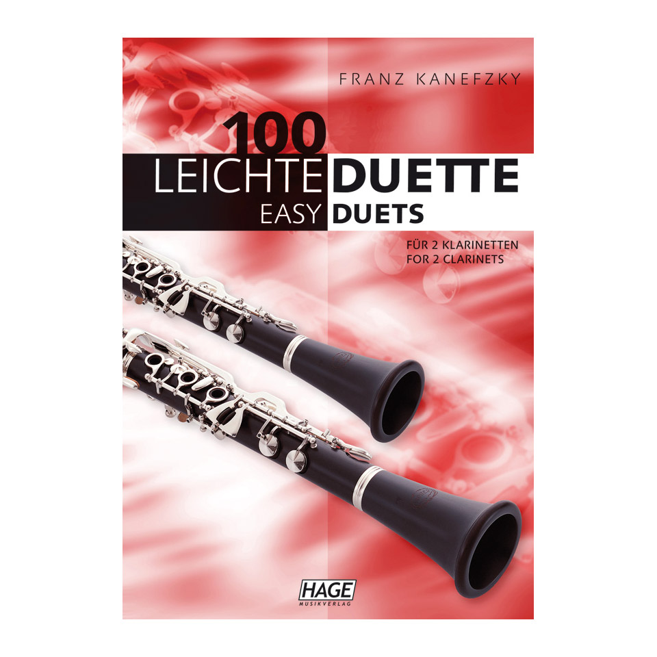Hage 100 Leichte Duette für 2 Klarinetten Notenbuch von Hage