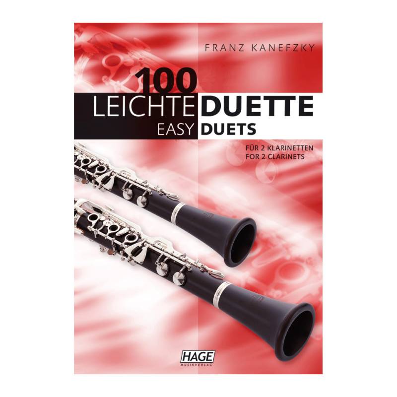 Hage 100 Leichte Duette für 2 Klarinetten Notenbuch von Hage