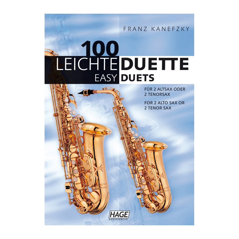 Hage 100 Leichte Duette für 2 Saxophone in Bb Notenbuch von Hage