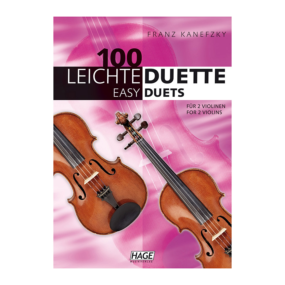 Hage 100 Leichte Duette für 2 Violinen Notenbuch von Hage