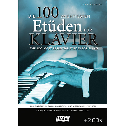 Hage Die 100 wichtigsten Etüden für Klavier Notenbuch von Hage