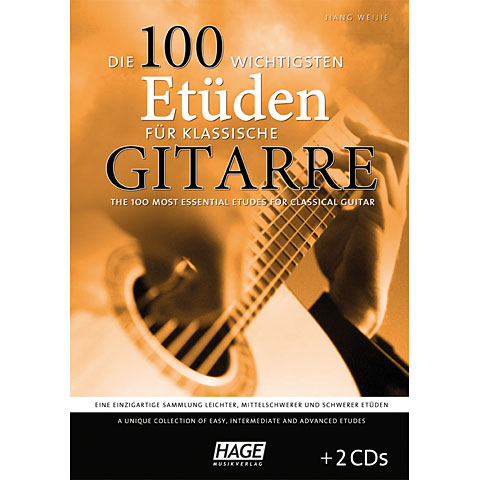 Hage Die 100 wichtigsten Etüden für klassische Gitarre Notenbuch von Hage