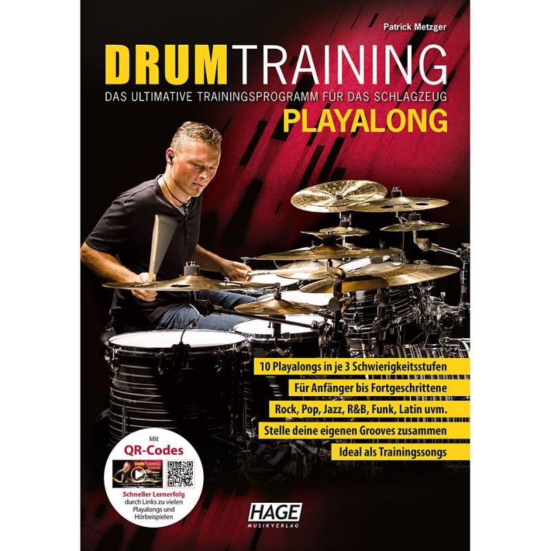 Hage Drum Training Playalong Lehrbuch von Hage