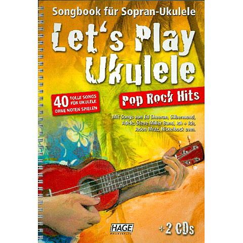 Hage Let&#39;s Play Ukulele Pop Rock Hits Notenbuch von Hage