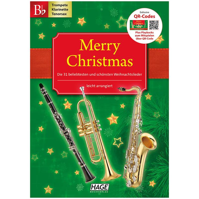 Hage Merry Christmas for Bb-Instruments (OR-Codes) Notenbuch von Hage