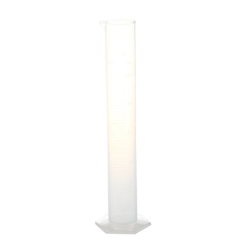 Hagsnec Labor-Set, 250 ml, transparenter weißer Kunststoff-Flüssigkeitsmesszylinder von Hagsnec