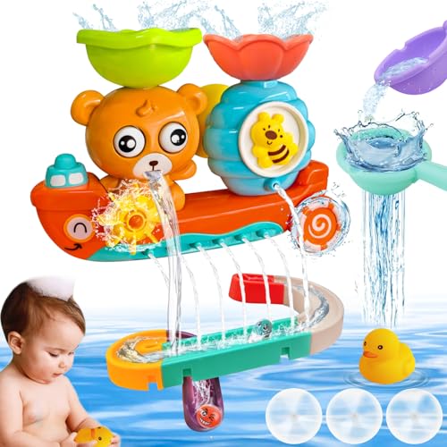 Badewannenspielzeug, Badespielzeug Kinder, Wasserspielzeug Kinder ab 1 2 3 Jahre, Kinderdusche Wasserspielzeug, Badewannen Spielzeug mit Kugelbahn, Schwimmbad Spielzeug zum Kinderbaden Geeignet Badewannenspielzeug, Badespielzeug Kinder, Wasserspielzeug Kinder ab 1 2 3 Jahre, Kinderdusche Wasserspielzeug, Badewannen Spielzeug mit Kugelbahn, Schwimmbad Spielzeug zum Kinderbaden Geeignet von HahaGo