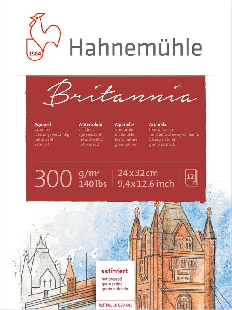Hahnemühle Aquarellblock Britannia 24 x 32 cm satiniert Hahnemühle Aquarellblock Britannia 24 x 32 cm satiniert von Hahnemühle