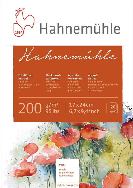 Hahnemühle Echt-Bütten Aquarellblock 17 x 24 cm rau Hahnemühle Echt-Bütten Aquarellblock 17 x 24 cm rau von Hahnemühle