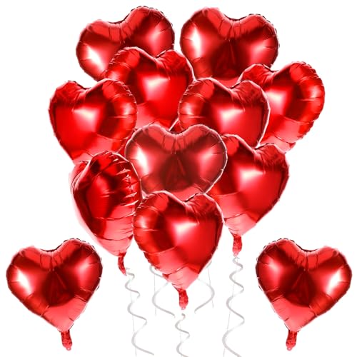 12 Stück Herz Folienballons Rot Herzluftballons Herzballons Rot Herzform Herzballons Hochzeit Folienluftballon Folienballons Hochzeit für Geburtstag Verlobung Muttertag Valentinstag Party Dek 12 Stück Herz Folienballons Rot Herzluftballons Herzballons Rot Herzform Herzballons Hochzeit Folienluftballon Folienballons Hochzeit für Geburtstag Verlobung Muttertag Valentinstag Party Dek von HaiFafafaing