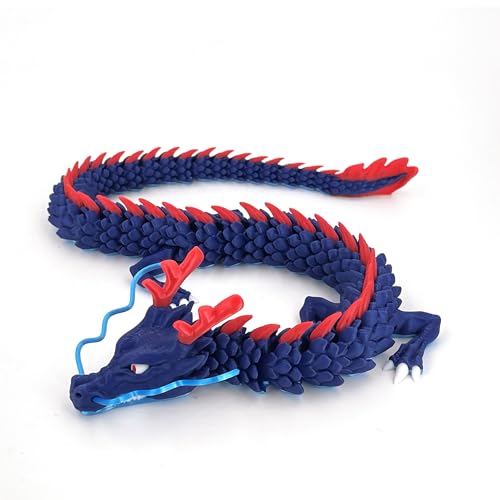 Haichrin 3D Gedruckter Drache, beweglicher Drache, bewegliches Flexibles Drachenspielzeug für Auto-Dekoration und Ornament-Figuren von Haichrin