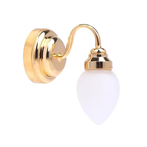 1/12 Skala Dollhouses Wall Light Leuchten Mit Gefrostetem Glasschatten Ideal Für Miniaturpuppenhouses Einstellung Von Display Dekoren 1/12 Skala Dollhouses Wall Light Leuchten Mit Gefrostetem Glasschatten Ideal Für Miniaturpuppenhouses Einstellung Von Display Dekoren von Haiki