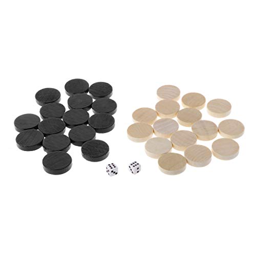32 Teile/Set Außenhandel des westlichen Doppellandschachs, tragbares Reisestrategie-Backgammon-Spiel-Set für Erwachsene und Kinder von Haiki