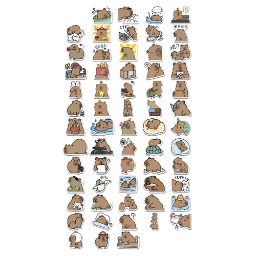 62pcs Cartoon Capybara Aufkleber Abnehmbare Wiederverwendbare Abziehbilder Für Kinderzimmer Dekore Craft Project Project Water Flaschen Laptop Aufkleber Laptop Telefon Hülle Aufkleber 62pcs Cartoon Capybara Aufkleber Abnehmbare Wiederverwendbare Abziehbilder Für Kinderzimmer Dekore Craft Project Project Water Flaschen Laptop Aufkleber Laptop Telefon Hülle Aufkleber von Haiki
