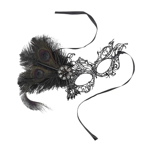 Elegante Spitzenmaskerade Halbgesichtsmaske Mit Strasssteinen Und Gefiedertem Kostümzubehör Für Halloween Partys Ergonomische Theateraufführungen Maske Elegante Spitzenmaskerade Halbgesichtsmaske Mit Strasssteinen Und Gefiedertem Kostümzubehör Für Halloween Partys Ergonomische Theateraufführungen Maske von Haiki