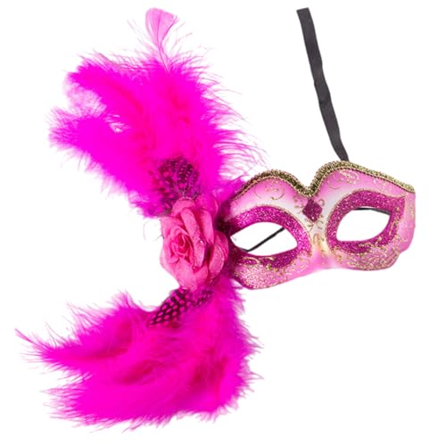 Gefiedertes Maskeradegesicht, gefiederte Augenmaske, Maskerade, halbes Gesicht mit Blume, Halloween-Kostüm-Zubehör Gefiedertes Maskeradegesicht, gefiederte Augenmaske, Maskerade, halbes Gesicht mit Blume, Halloween-Kostüm-Zubehör von Haiki
