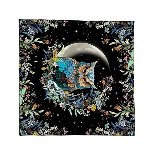 Haiki 1. Sun Moon Owl Tarot Tischdecke Astrologie Deckung Wahrsagend Wandteppich Deck Sun Moon/Eule Tarot Karte Tischdecke Spirituelle Decktuch von Haiki