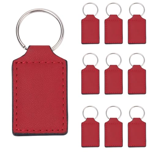 Haiki 10 Stück Sublimationsrohlinge PU-Leder Schlüsselanhänger anpassbare Wärmeübertragung Schlüsselanhänger Zubehör Kreativer Geburtstag Haiki 10 Stück Sublimationsrohlinge PU-Leder Schlüsselanhänger anpassbare Wärmeübertragung Schlüsselanhänger Zubehör Kreativer Geburtstag von Haiki