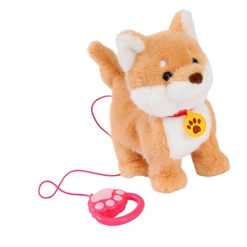 Haiki Batterie Betreiben Elektrik Hundespielzeug Mit Realistischen Bewegung Und Soundeffekte Sicheres Gehen Für Boy Girl Kuschelige Elektrische Plüsch von Haiki