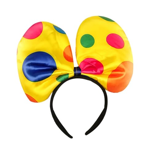 Haiki Clown Kostüm Set Zirkuskostüm Ausgefallenes Kleid Clown Outfits Clown Stirnband Fliege Minirock Zirkuskostüme Für Damen von Haiki